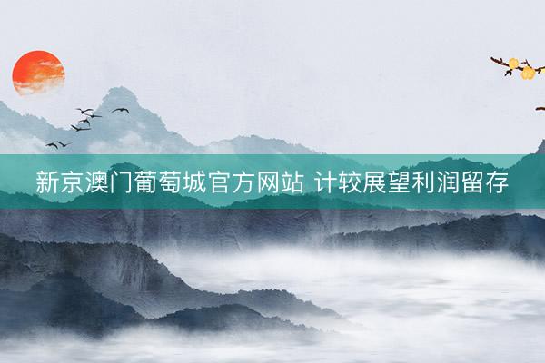 新京澳门葡萄城官方网站 计较展望利润留存