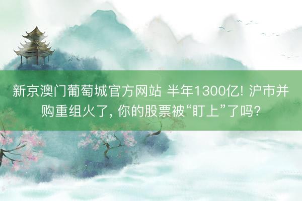新京澳门葡萄城官方网站 半年1300亿! 沪市并购重组火了， 你的股票被“盯上”了吗?