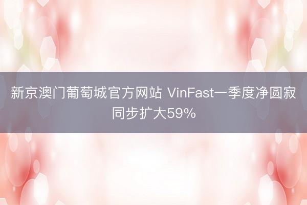 新京澳门葡萄城官方网站 VinFast一季度净圆寂同步扩大59%