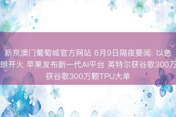 新京澳门葡萄城官方网站 6月9日隔夜要闻: 以色列暂缓对伊朗开火 苹果发布新一代AI平台 英特尔获谷歌300万颗TPU大单
