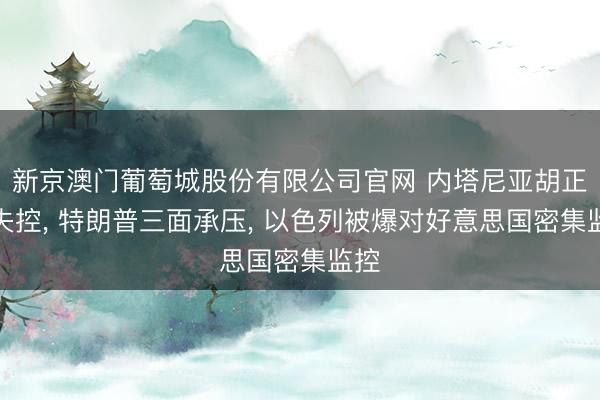 新京澳门葡萄城股份有限公司官网 内塔尼亚胡正在失控, 特朗普三面承压, 以色列被爆对好意思国密集监控