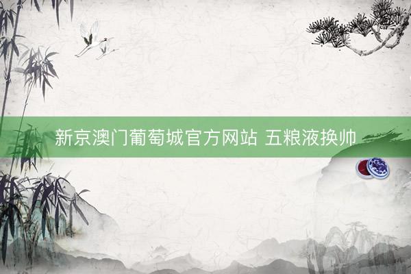 新京澳门葡萄城官方网站 五粮液换帅