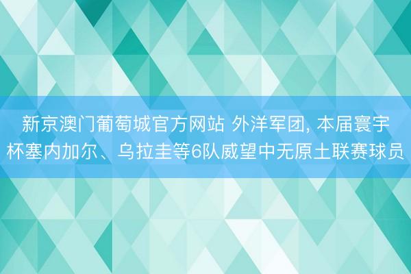 新京澳门葡萄城官方网站 外洋军团, 本届寰宇杯塞内加尔、乌拉圭等6队威望中无原土联赛球员