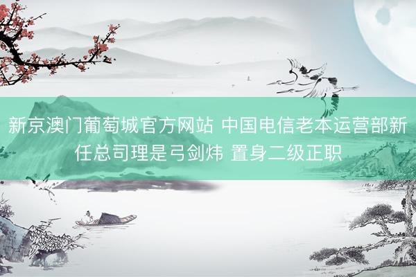 新京澳门葡萄城官方网站 中国电信老本运营部新任总司理是弓剑炜 置身二级正职