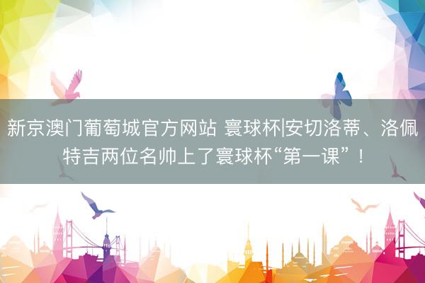新京澳门葡萄城官方网站 寰球杯|安切洛蒂、洛佩特吉两位名帅上了寰球杯“第一课” ！