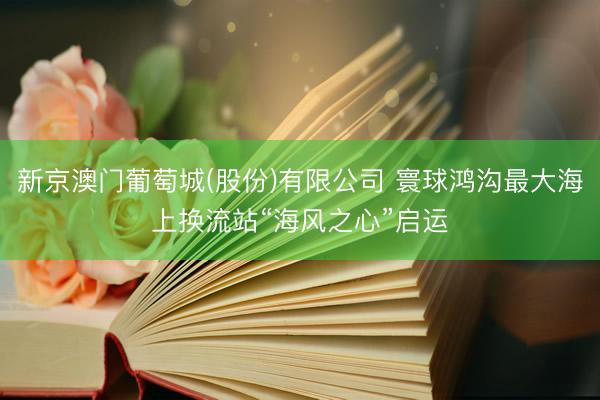 新京澳门葡萄城(股份)有限公司 寰球鸿沟最大海上换流站“海风之心”启运